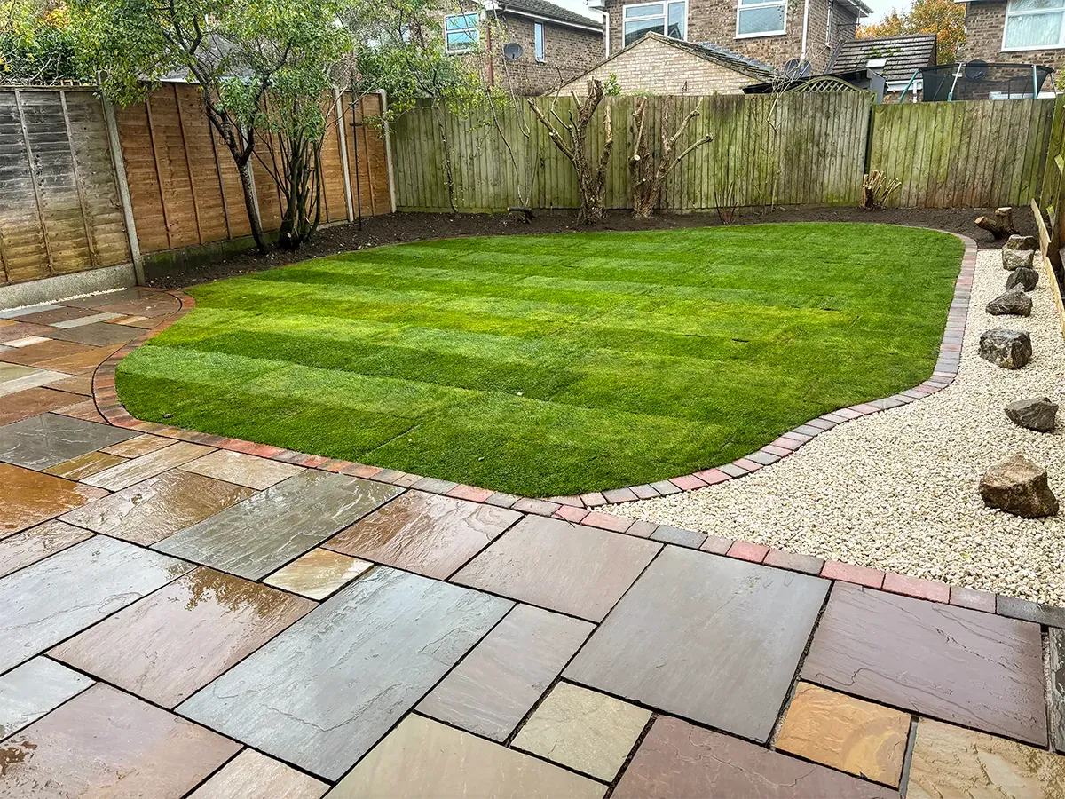 Completed landscaping project at Copper Leaf Close